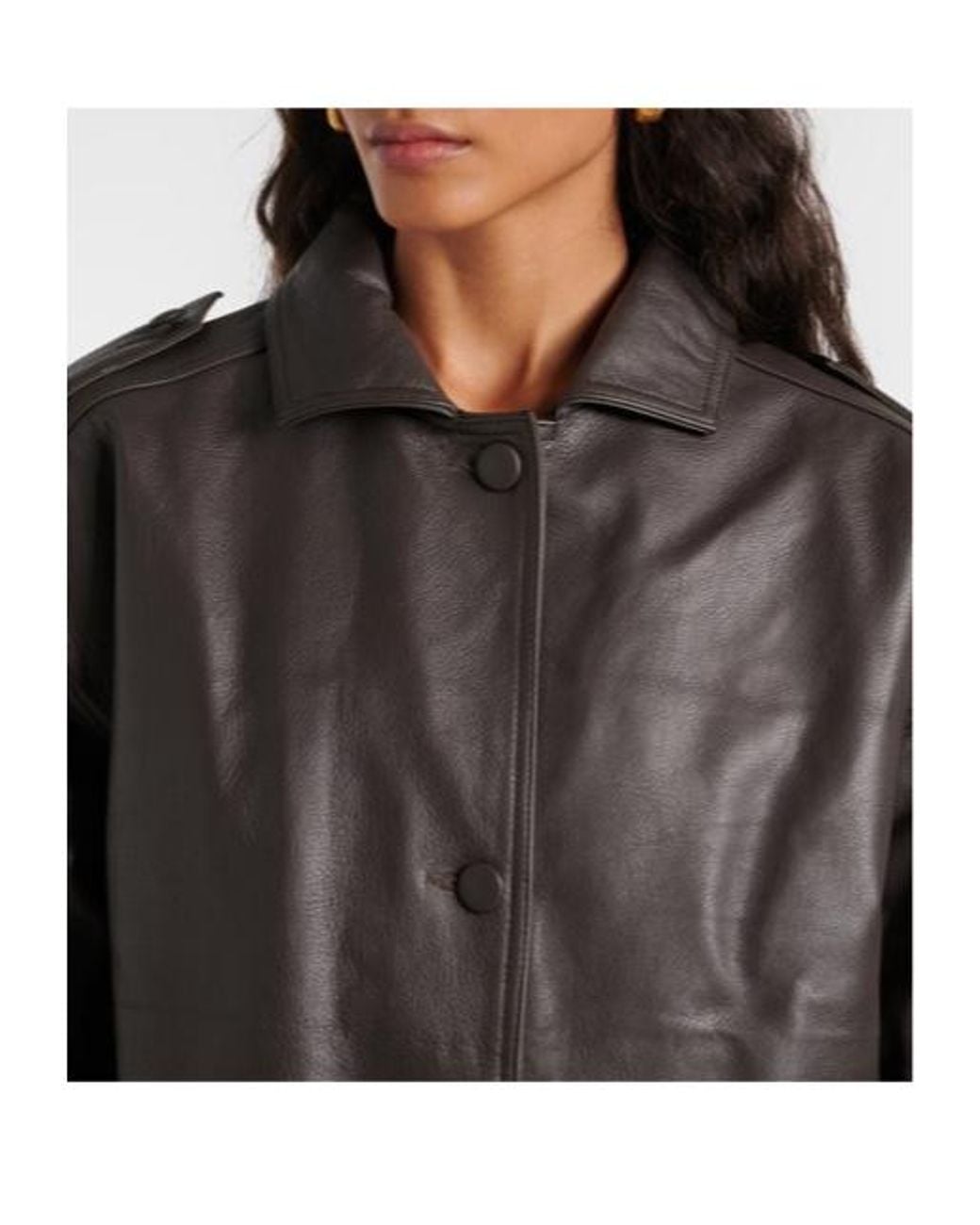 Blazé Milano Black Button Leather Jacket