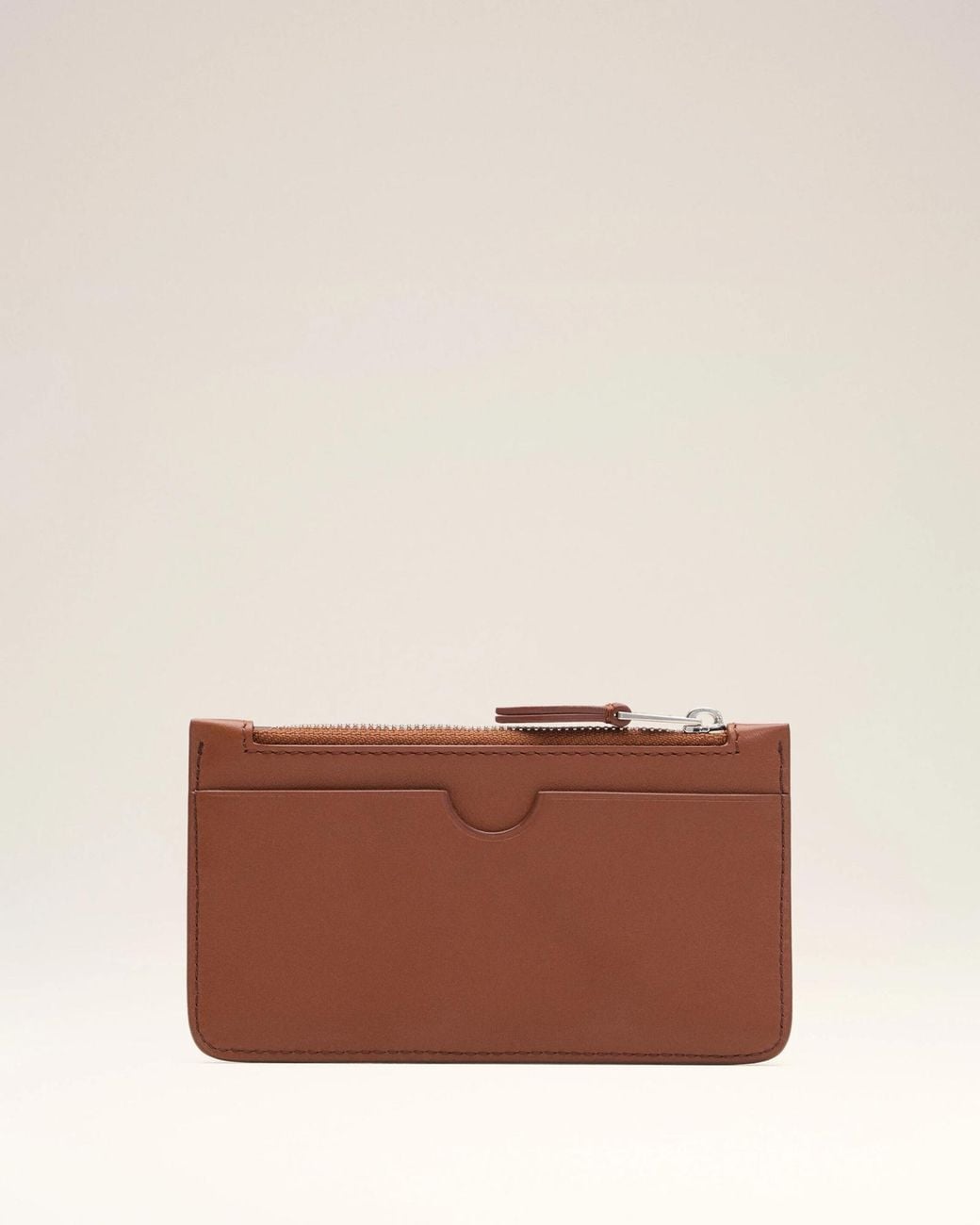 AMI Brown Ami De Coeur Zipped Card Holder for men