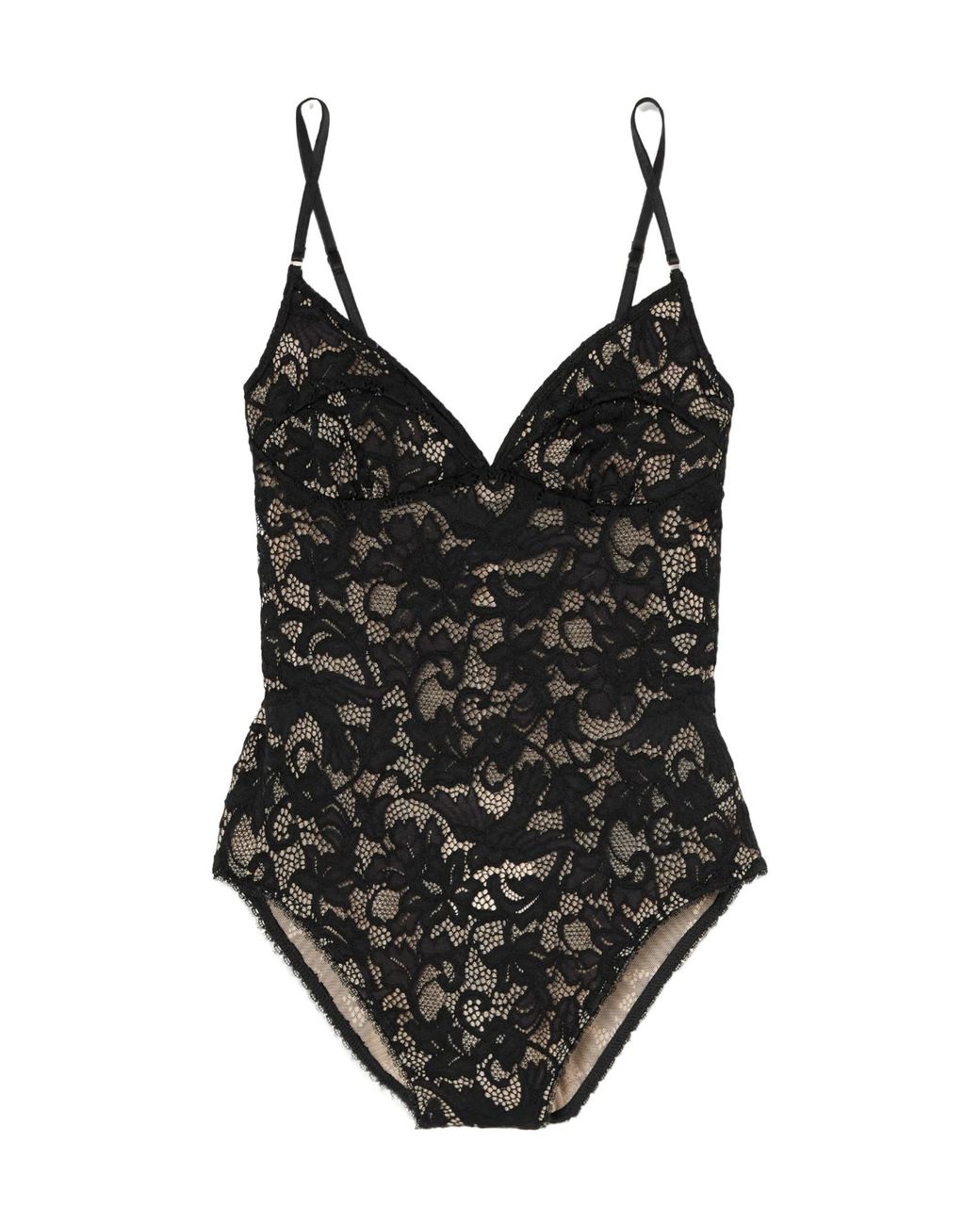 Zimmermann Black Corded Lace Bodysuit