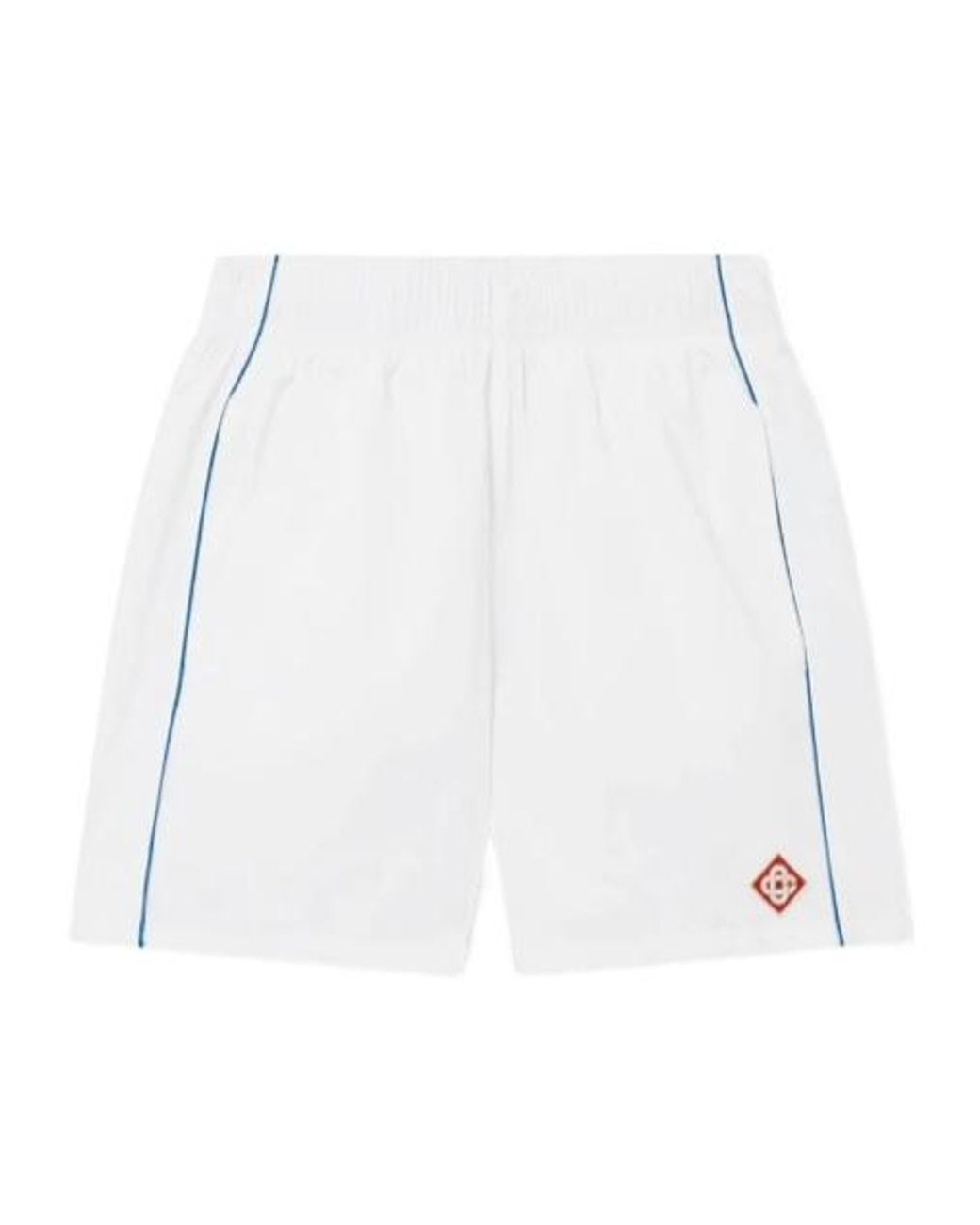 Casablanca White Logo Patch Elastic Waist Shorts for men