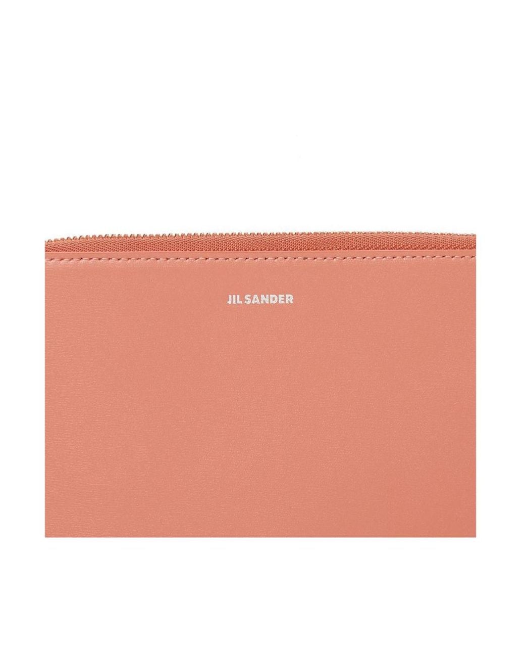 Jil Sander Pink Zipper Clutch