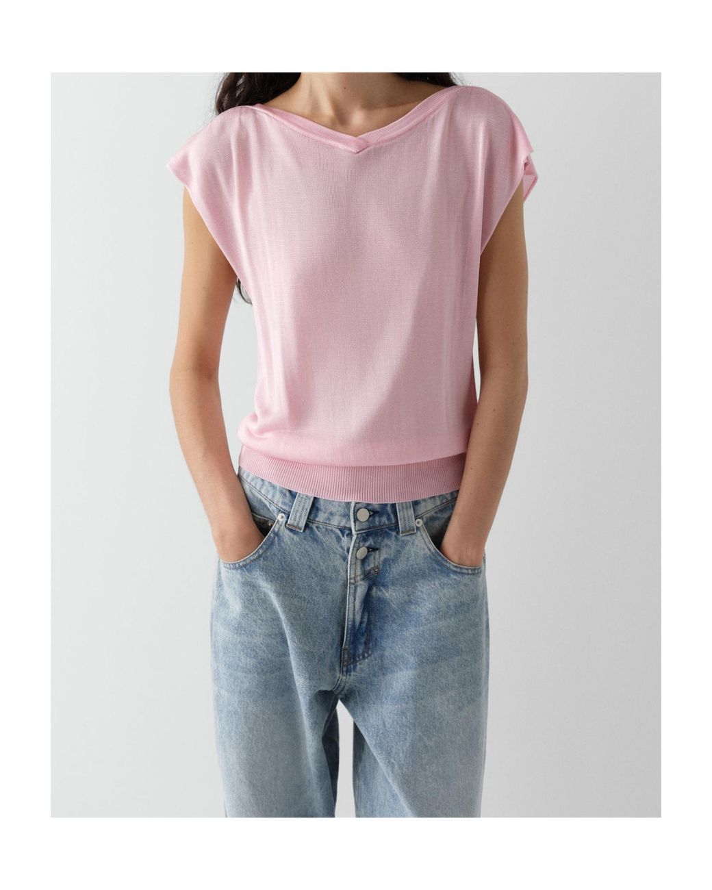GIMAGUAS Pink Tesa Knitted Top