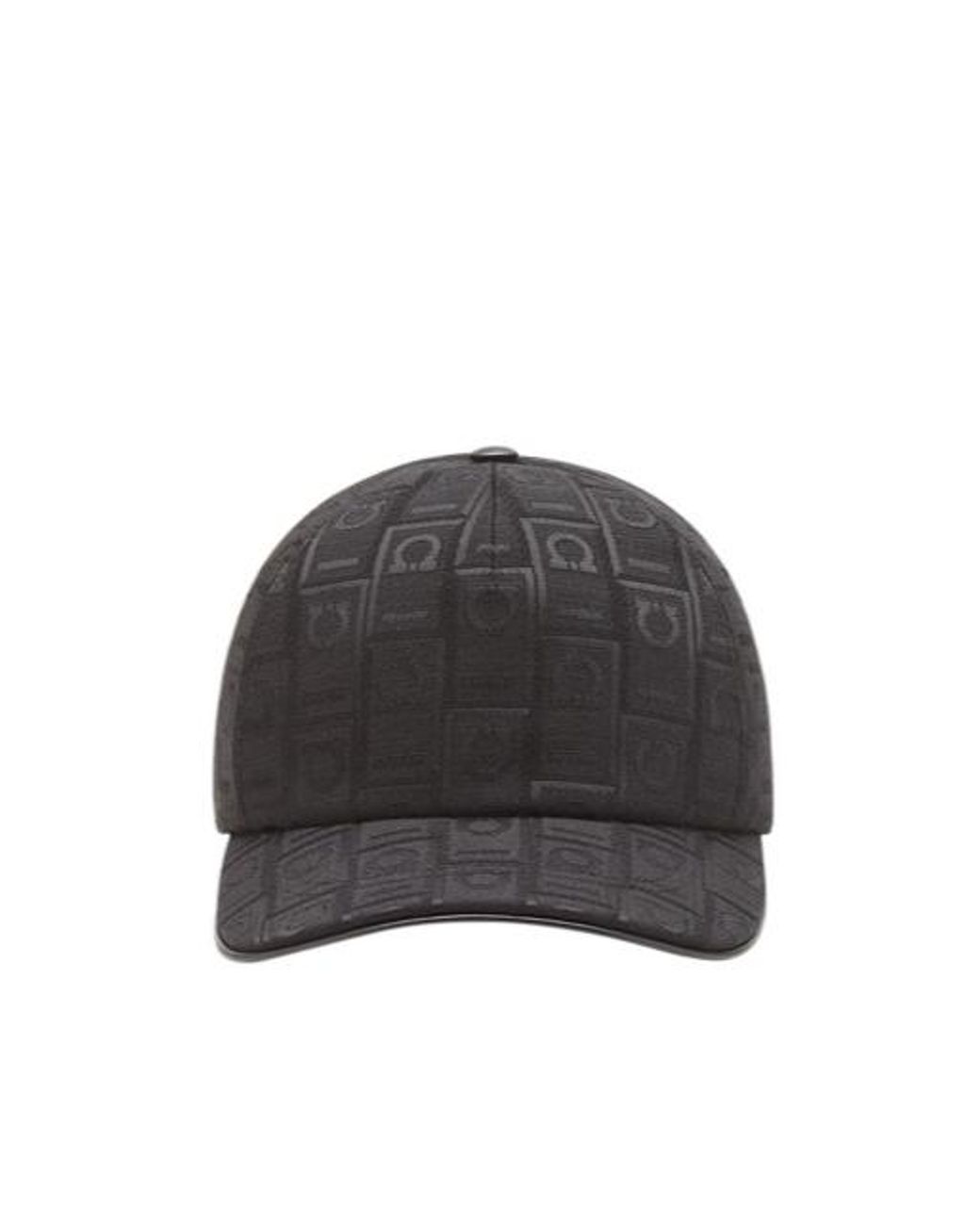 Ferragamo Gray Ferragamo Monogram Jacquard Baseball Cap for men
