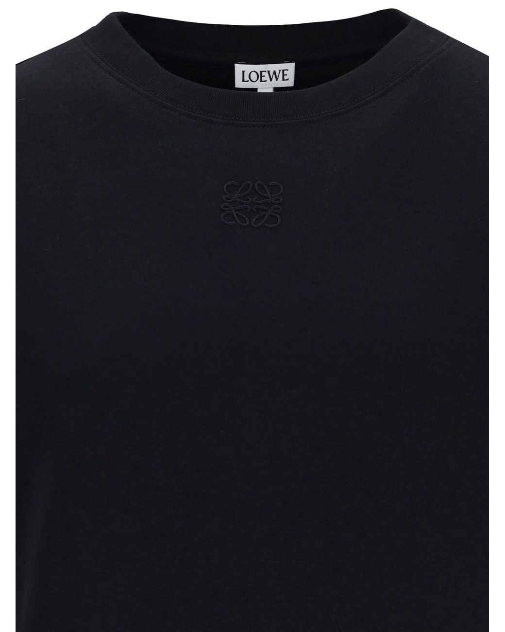 Loewe Black Asymmetric Jersey T-Shirt