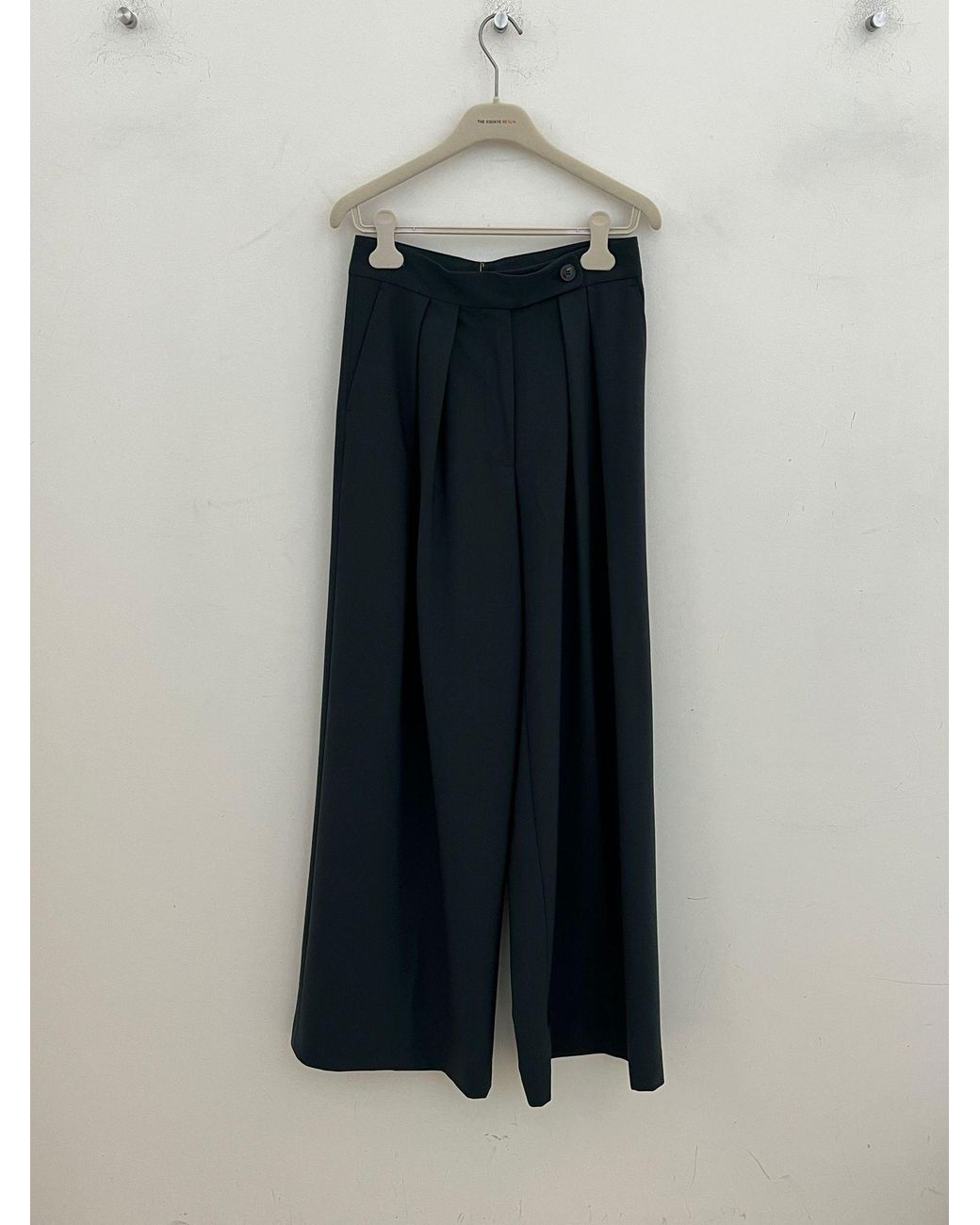 Dries Van Noten Blue Pleat Wide-Leg Pants