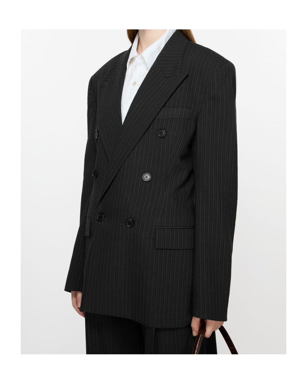 Acne Black Double-Breasted Blazer