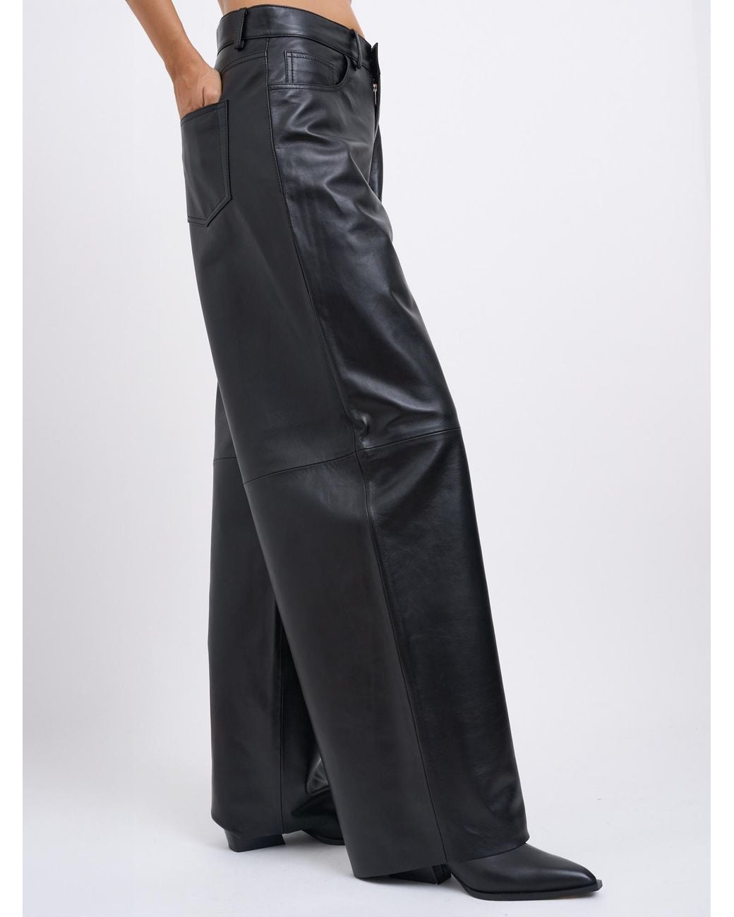 Haikure Black Wide-Leg Casual Pants