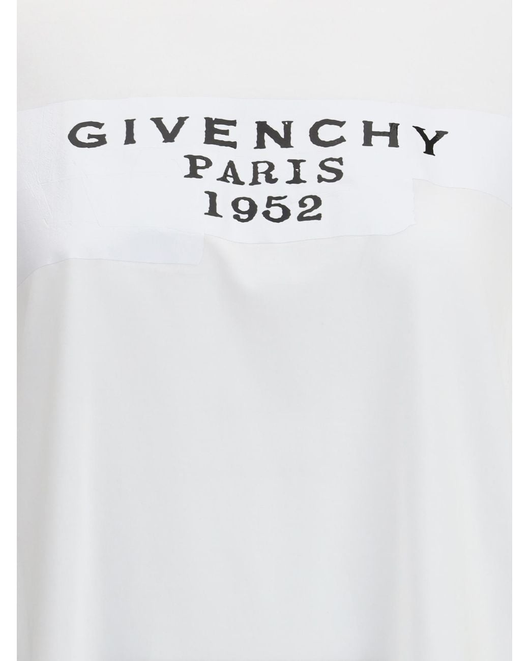 Givenchy White Paris 1952 Logo Printed Crewneck T-Shirt