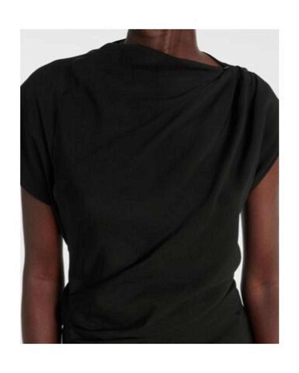 Proenza Schouler Black Hallie Draped Midi Dress