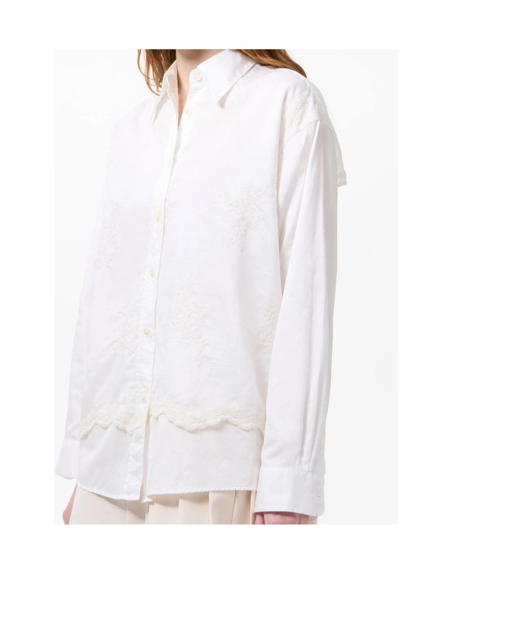Our Legacy White Precious Flower-Motif Oversized Shirt