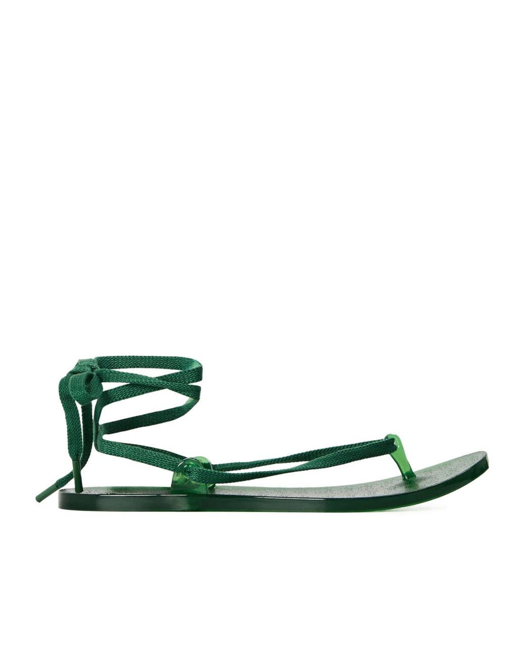 Ancient Greek Sandals Green Simple Flat Sandals