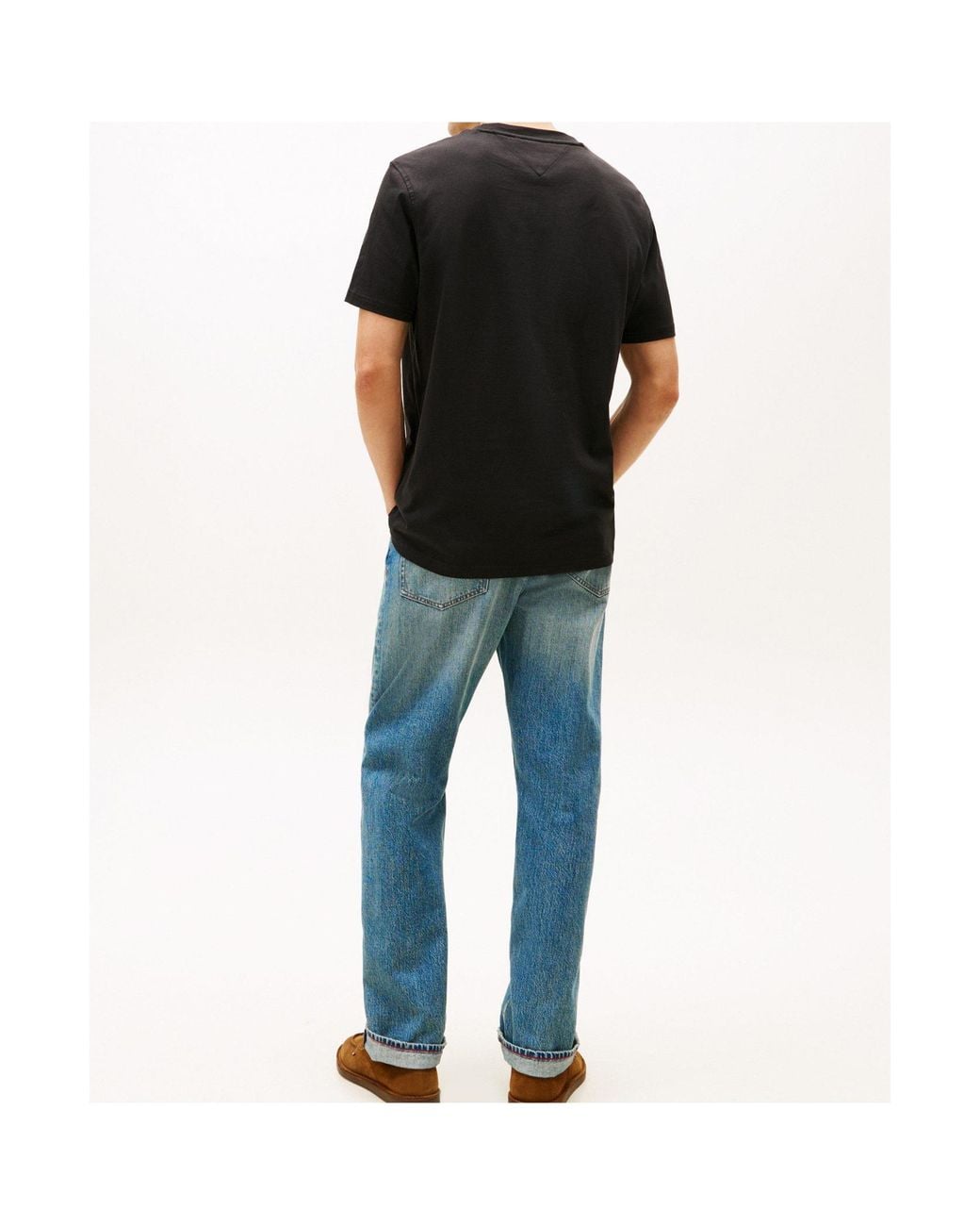 Tommy Hilfiger Black Logo Short Sleeve T-Shirt for men