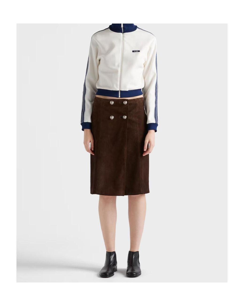 Prada Blue Zip-Up Fleece Jacket