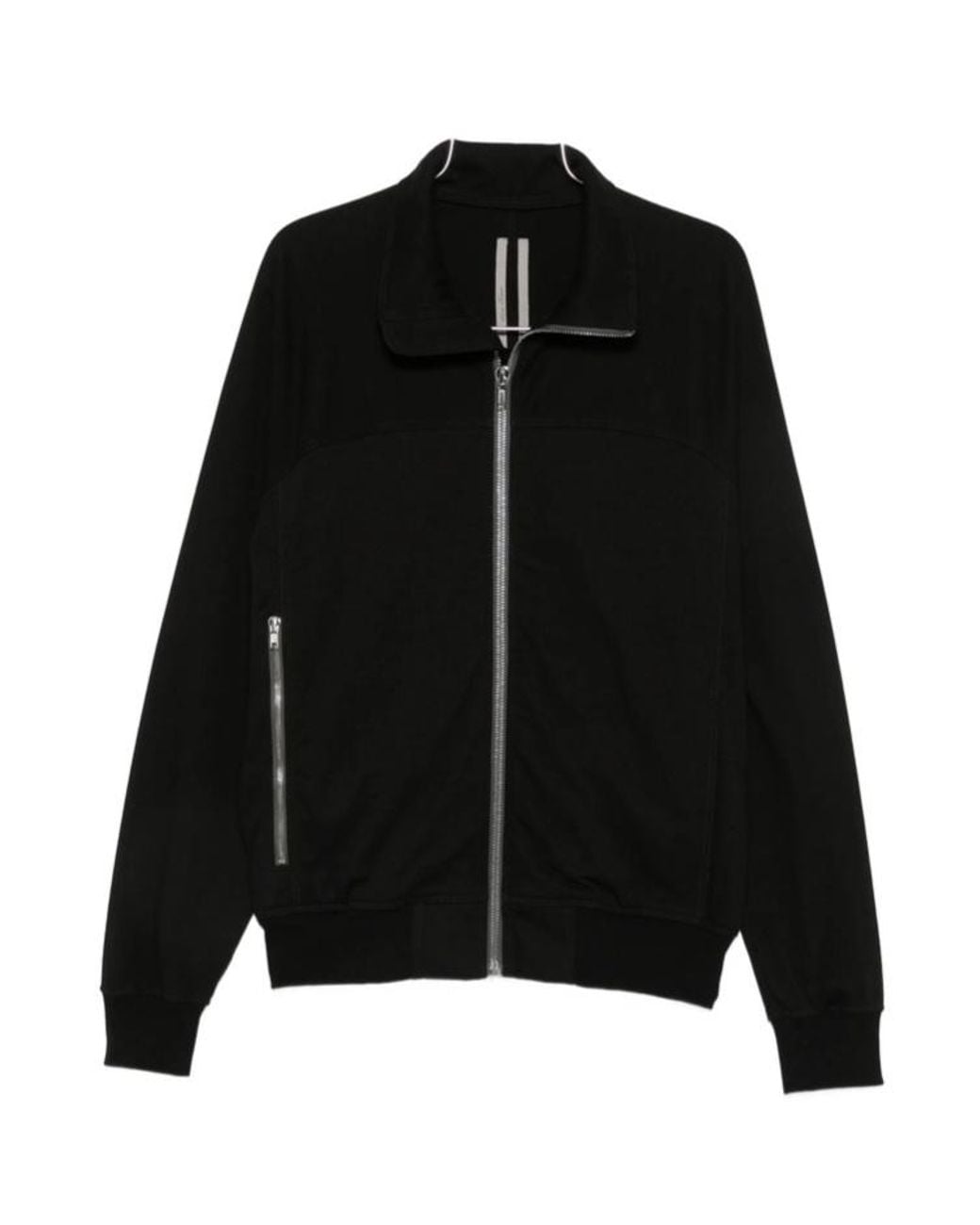 Rick Owens Black High-Neck Zipped Sweatshirt for men