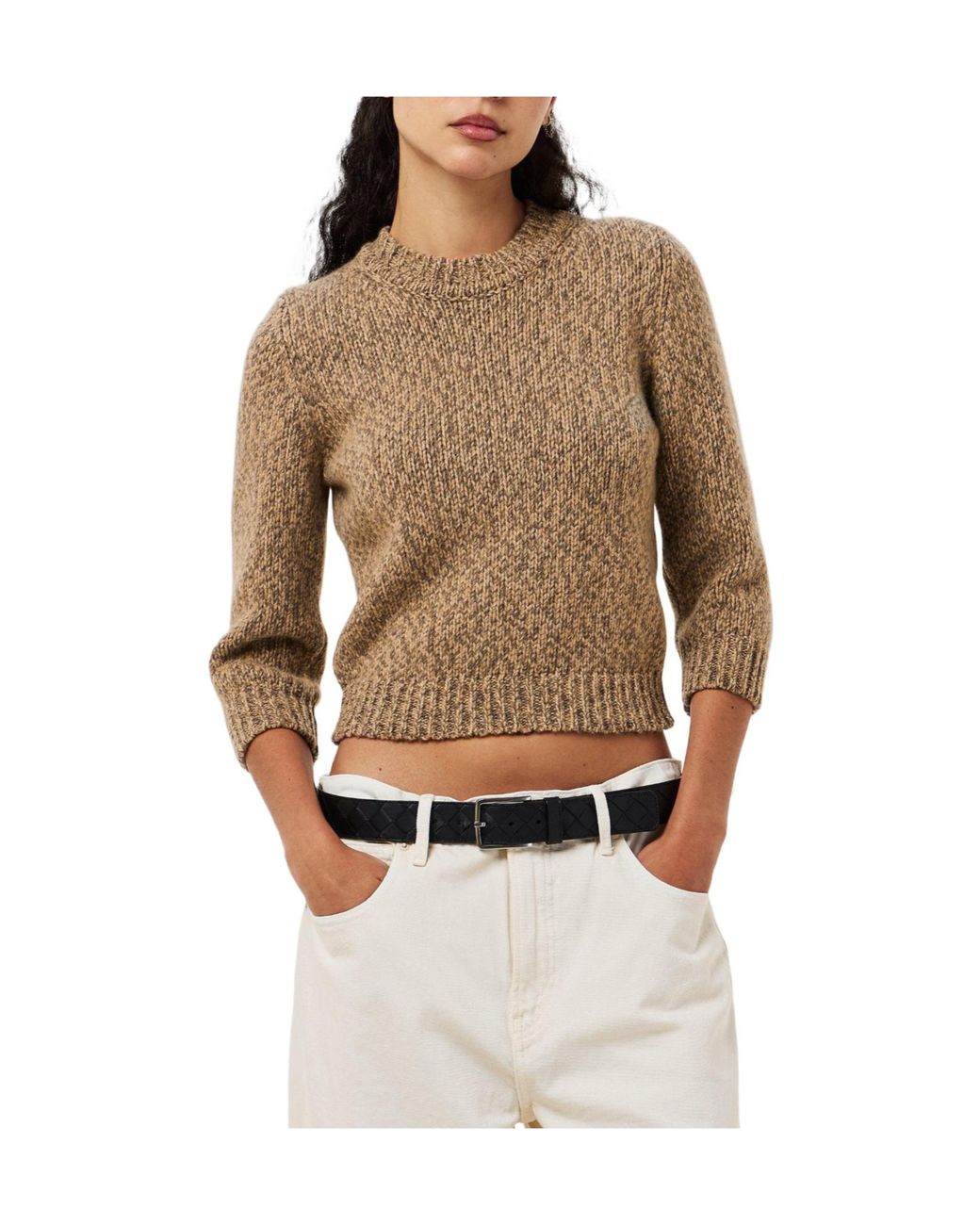 Magda Butrym Brown Crew Neck Knit Sweater
