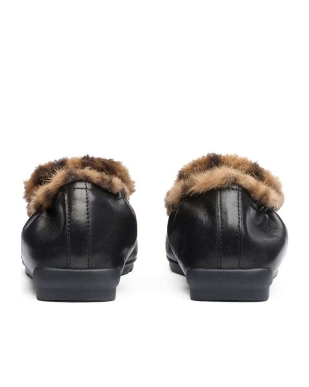 Ash Black Barkley Fur Nappa/Fake Fur Leopard