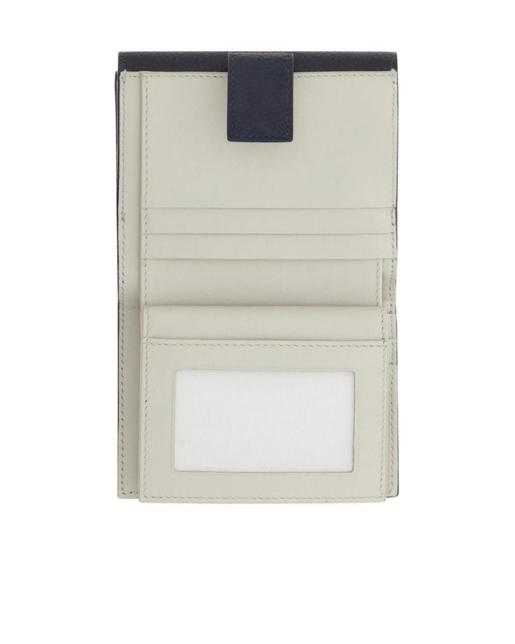 Ferragamo Blue Gancini Compact Wallet