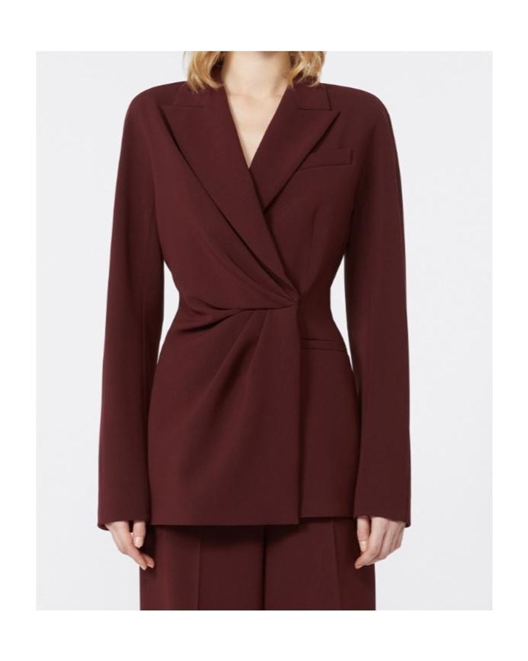 Max Mara Purple Pianoforte Long-Sleeved Tailored Blazer