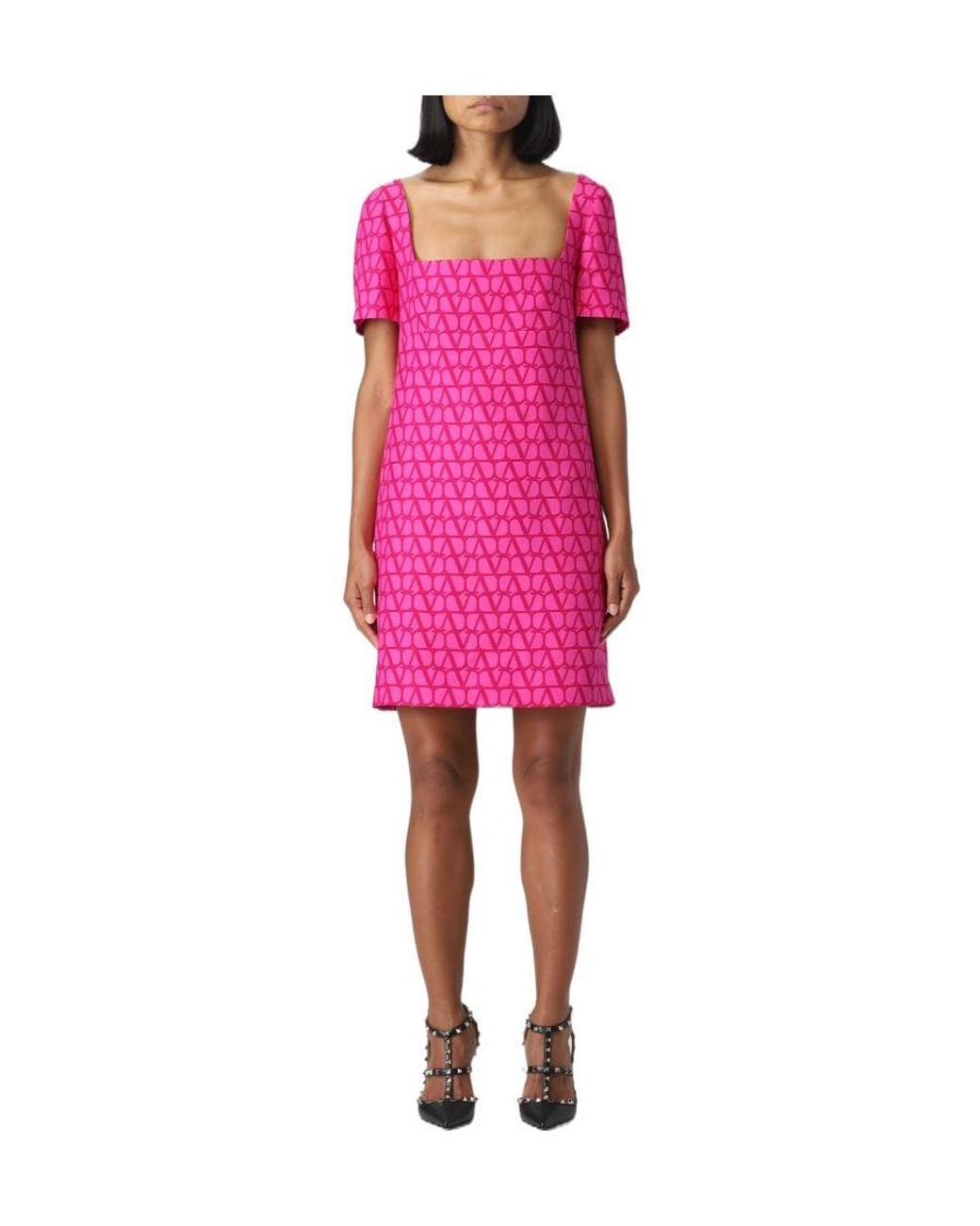 Valentino Pink Toile Iconographe-Print Minidress