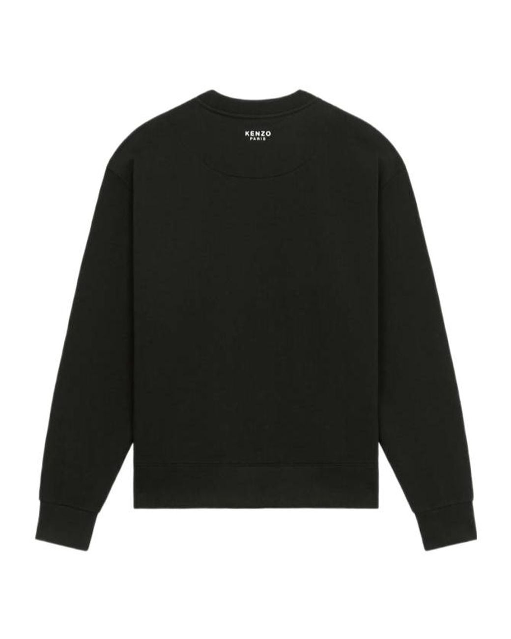 KENZO Black Lucky Tiger Embroidered Crewneck Sweatshirt for men
