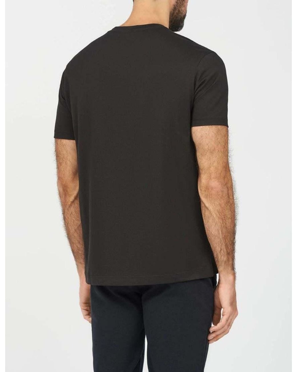 Paul & Shark Black Logo-Printed Crewneck T-Shirt for men
