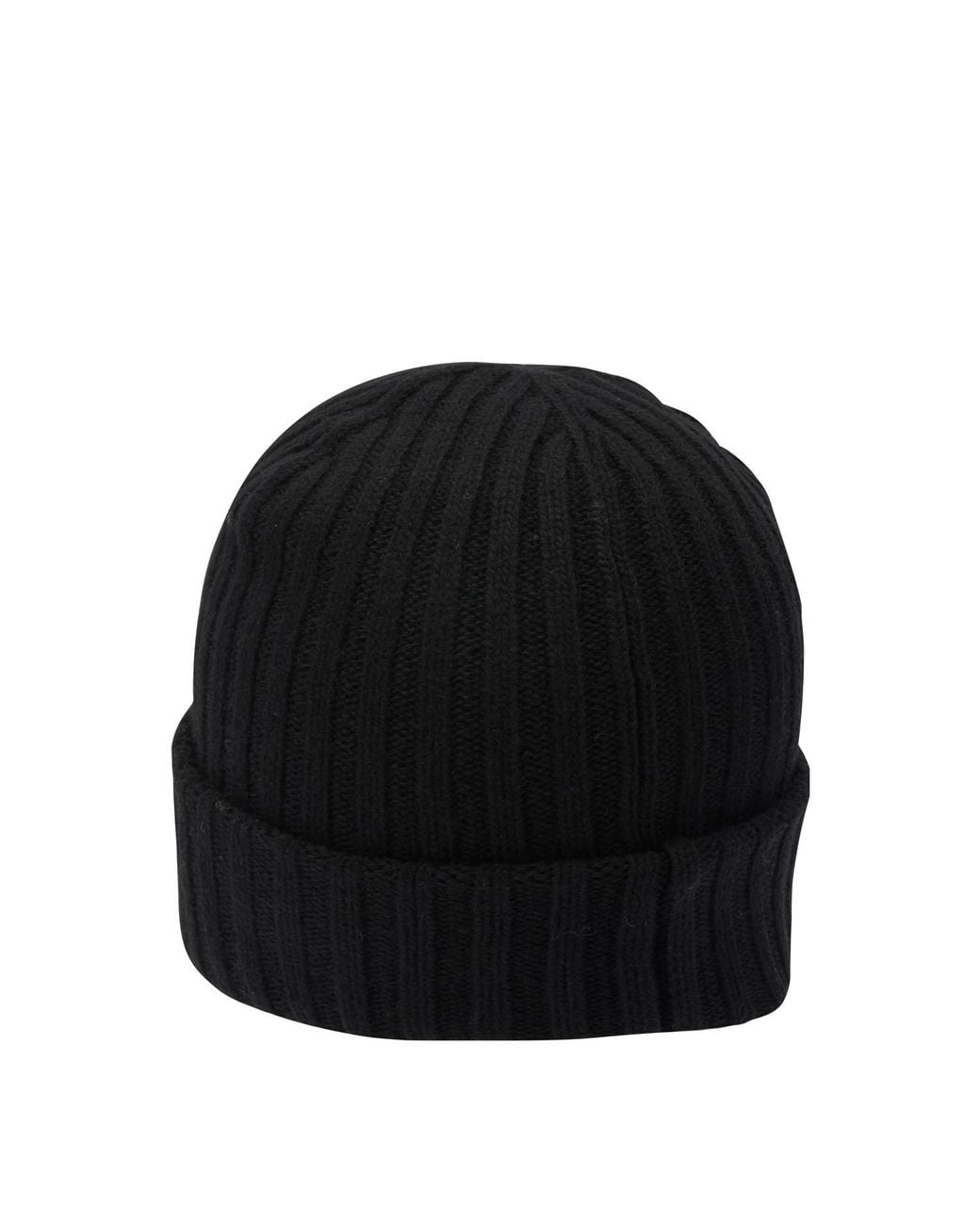 Ganni Black Wool Blend Beanie