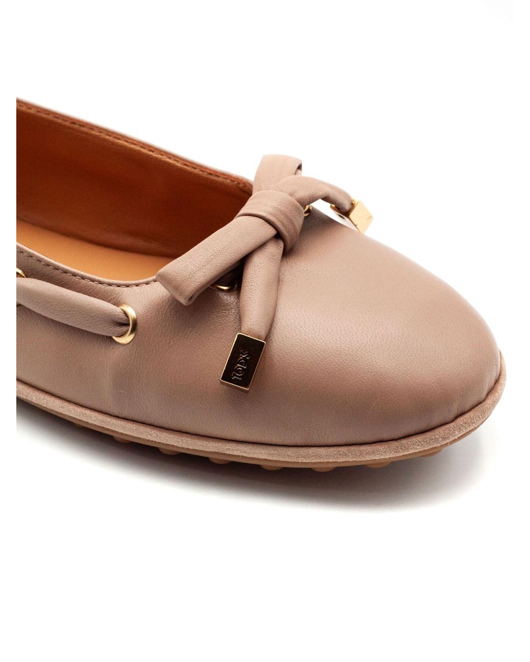 Tod's Brown Bow Detail Ballet Flats