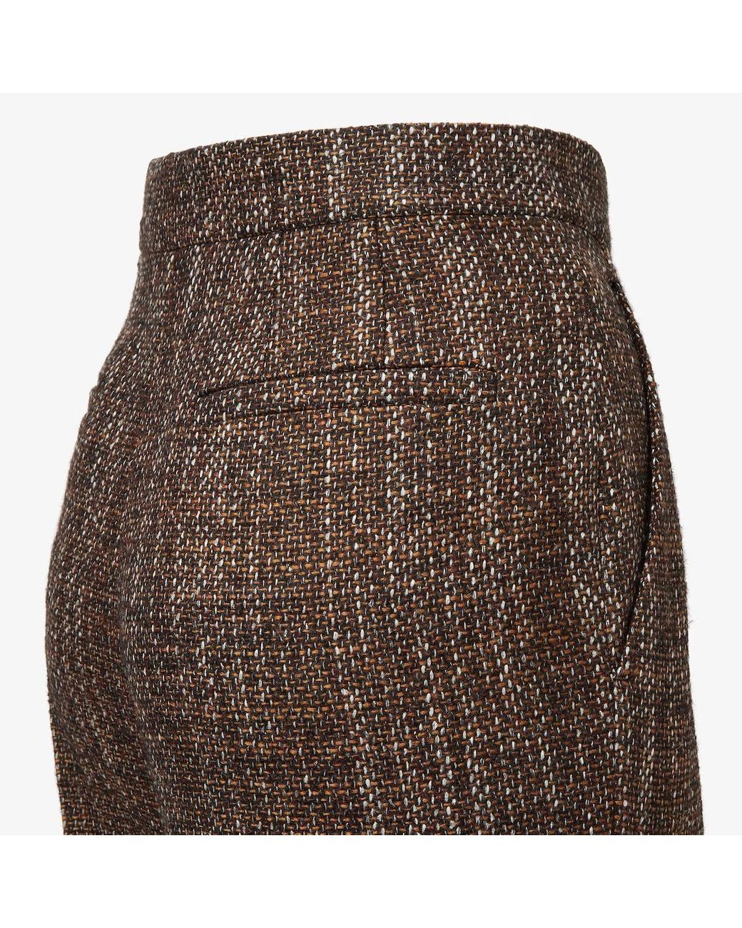 Fendi Brown High-Waisted Flared Pants