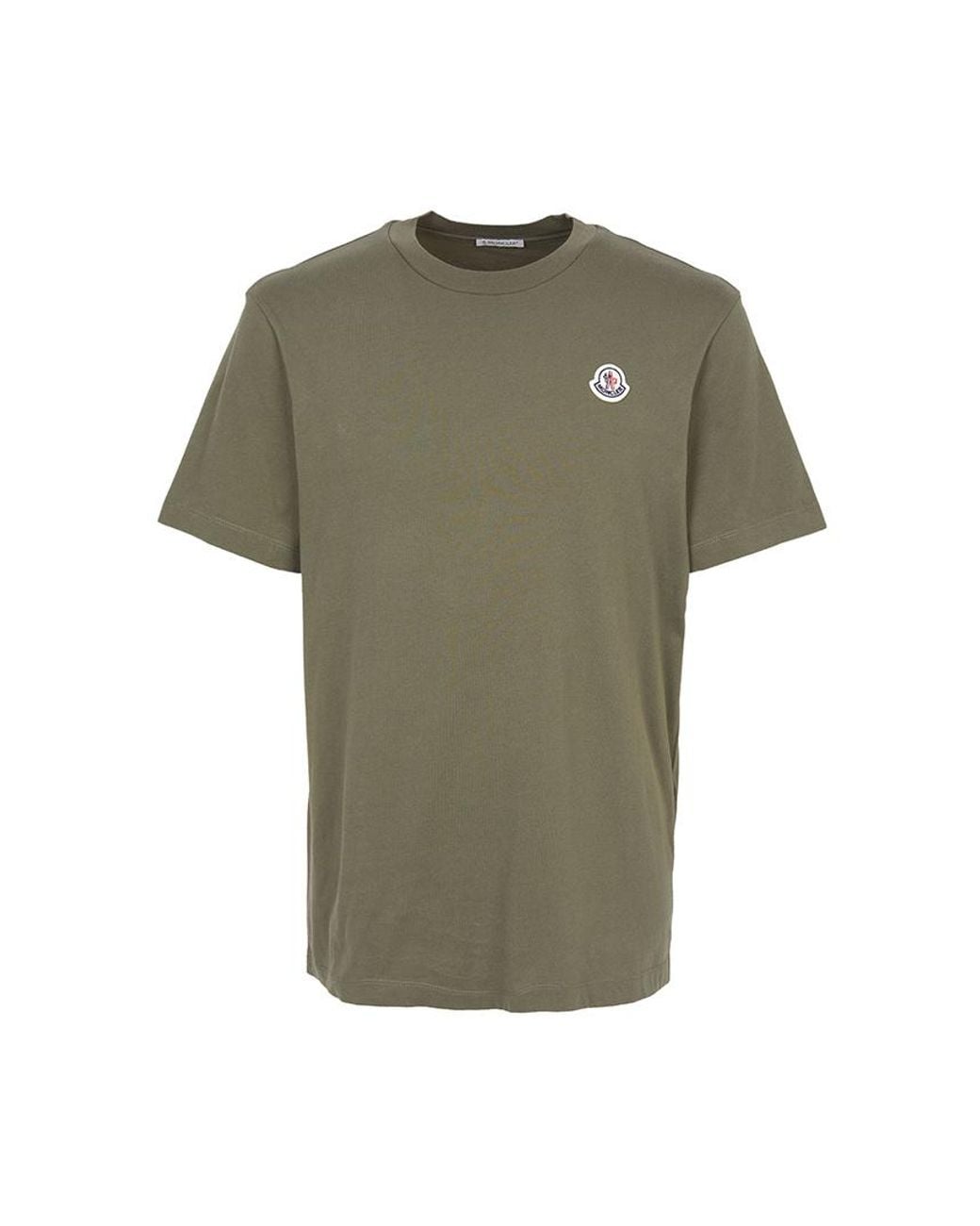 Moncler White Short-Sleeved T-Shirt for men