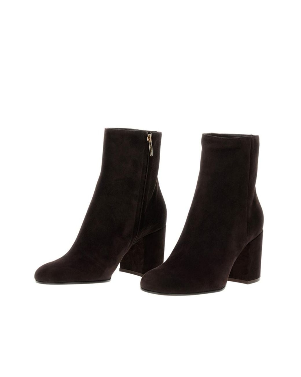 Gianvito Rossi Black Joelle Round Toe Boots