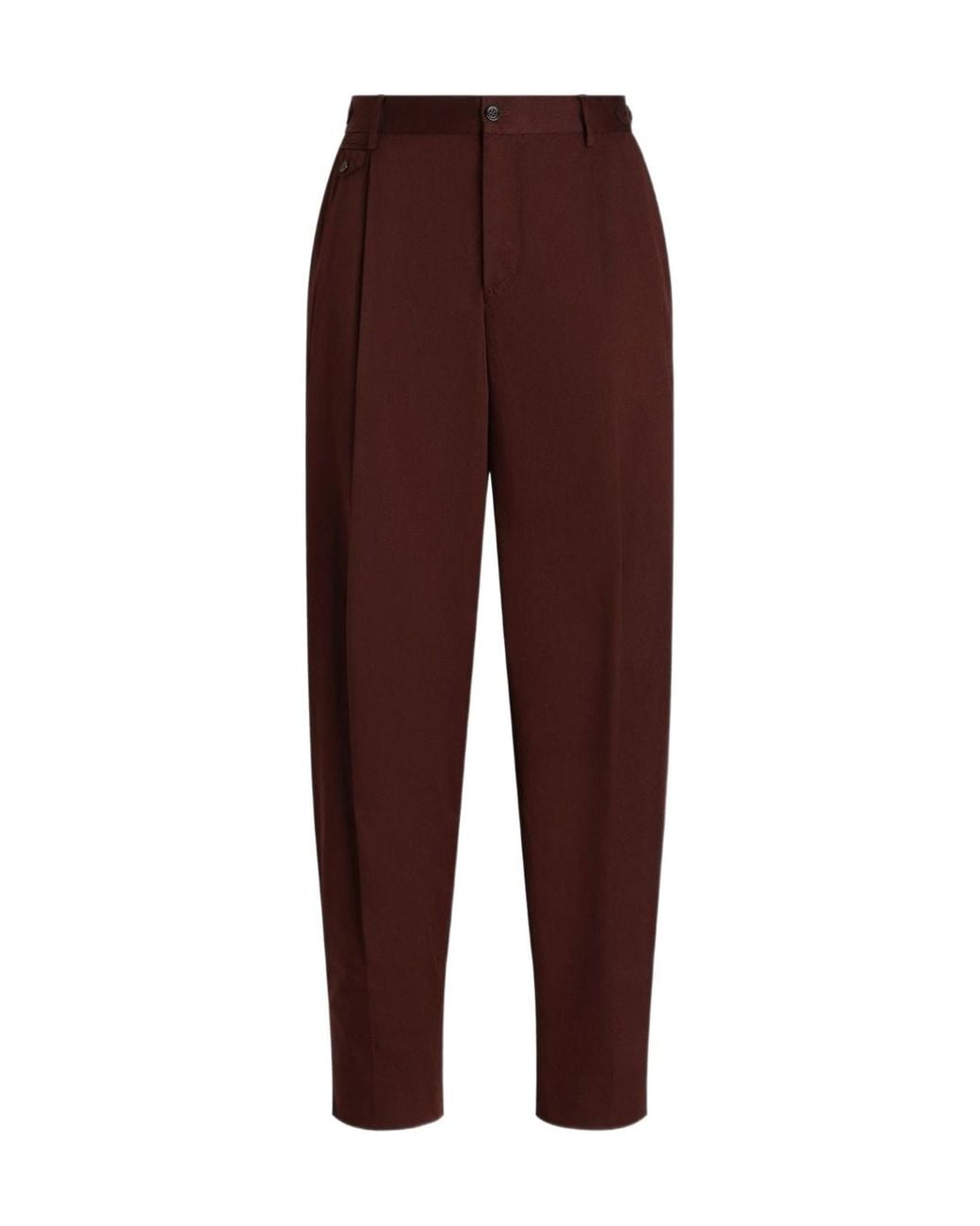 Dolce & Gabbana Purple Pleated Trousers for men