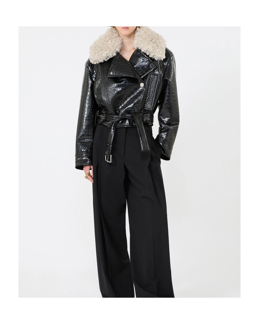 Sportmax Black Armonioso Embossed Jacket
