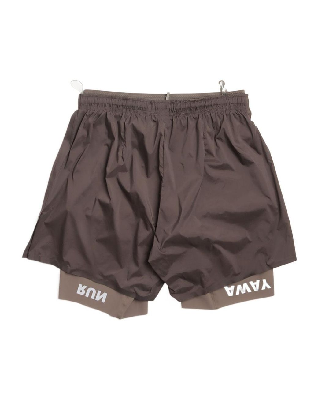 Satisfy Gray Techsilk 8' Layered Running Shorts for men
