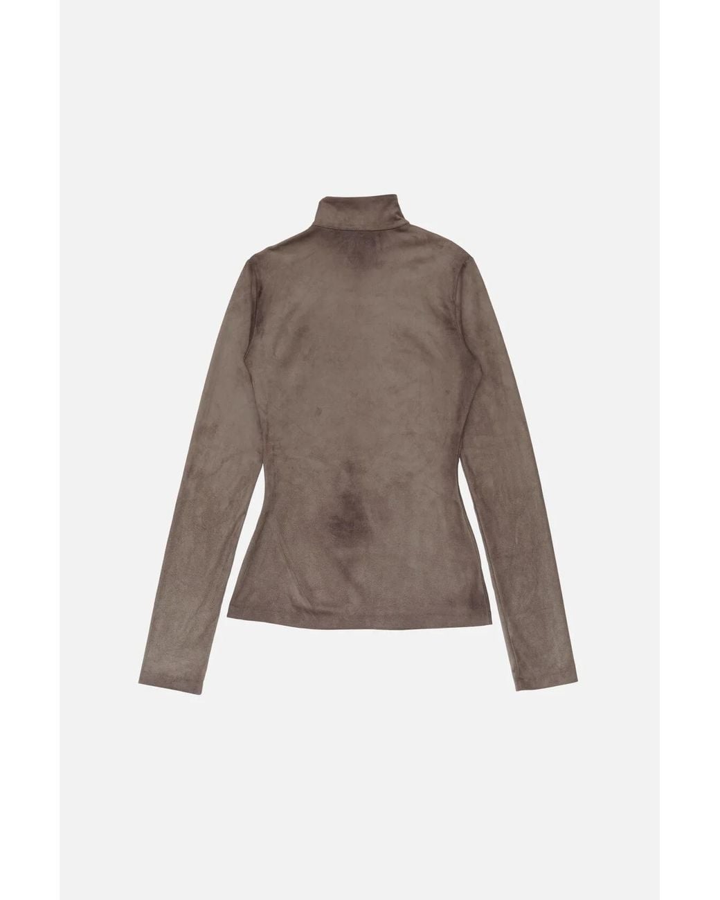 Acne Brown Printed Turtleneck Shirt