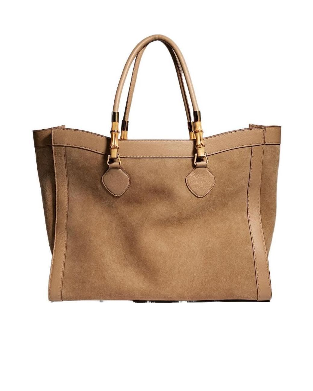 Gucci Brown Bamboo Tote Large Bag