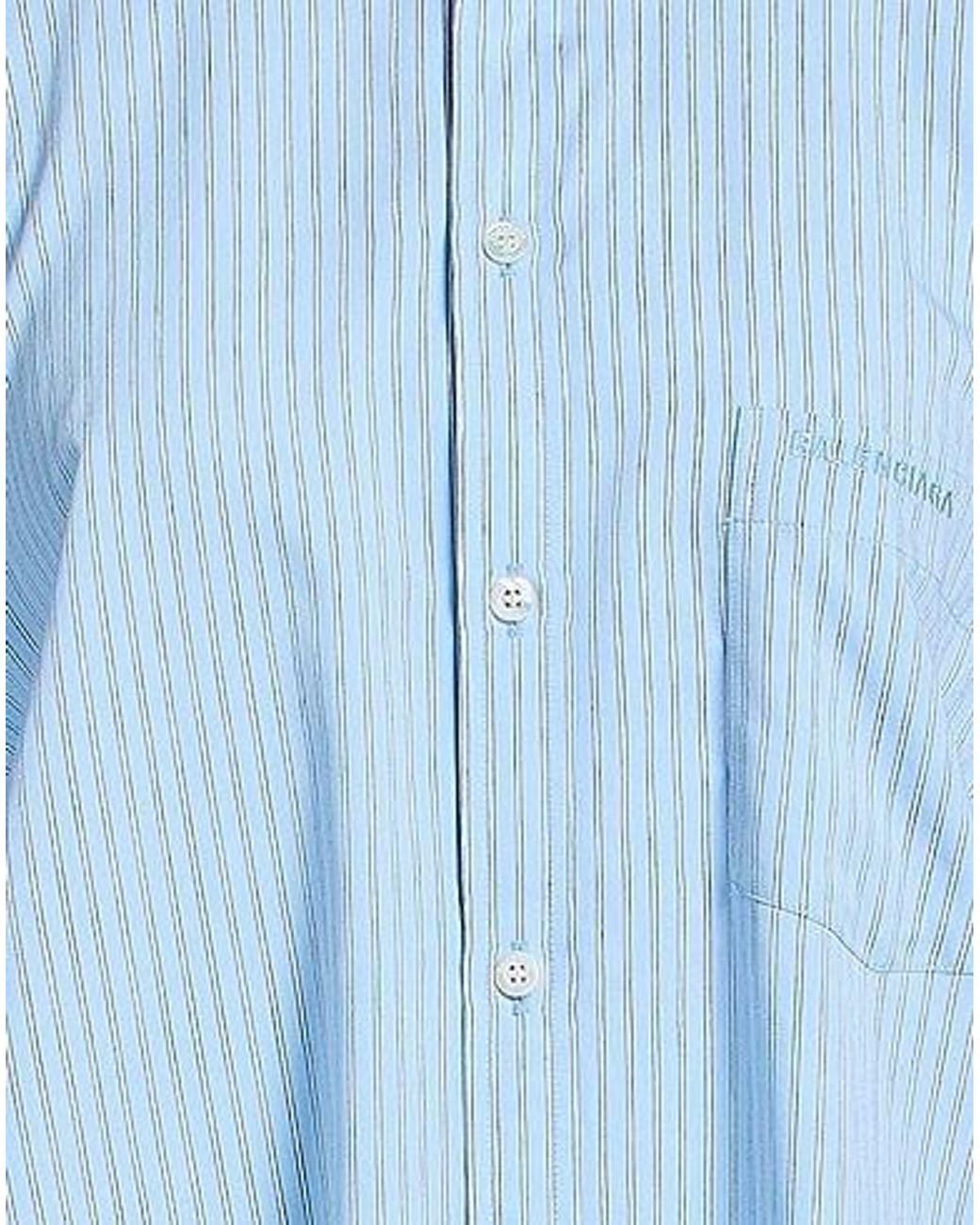 Balenciaga Blue Striped Shirt