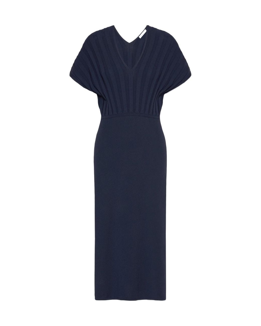 Max Mara Blue Short-Sleeved Dress