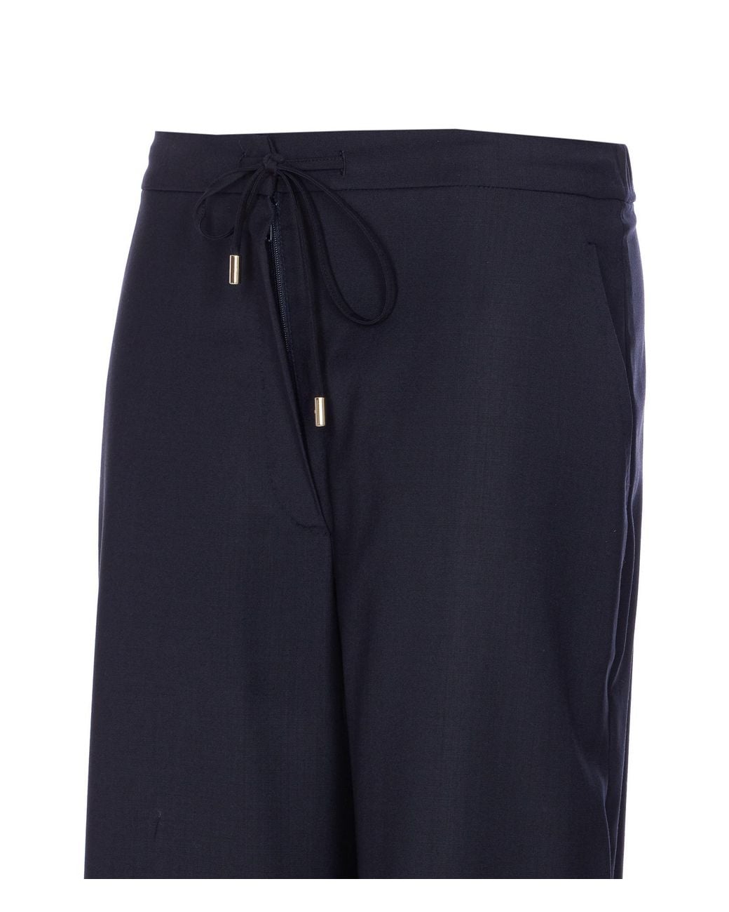 Max Mara Blue Studio Berard High-Waist Drawstring Trousers