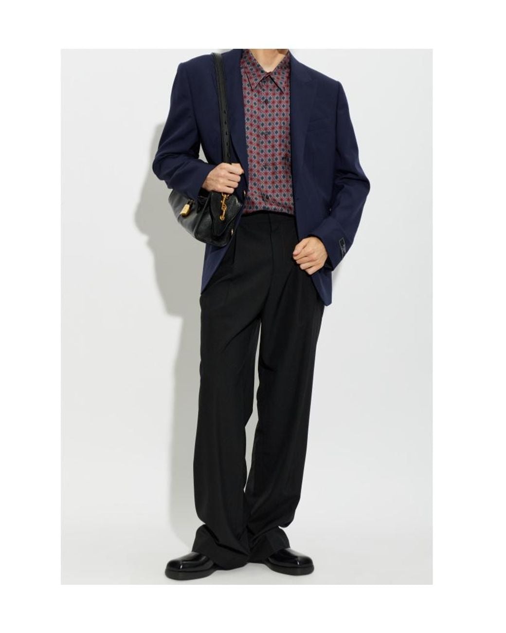 Balmain Blue Single-Breasted Blazer for men