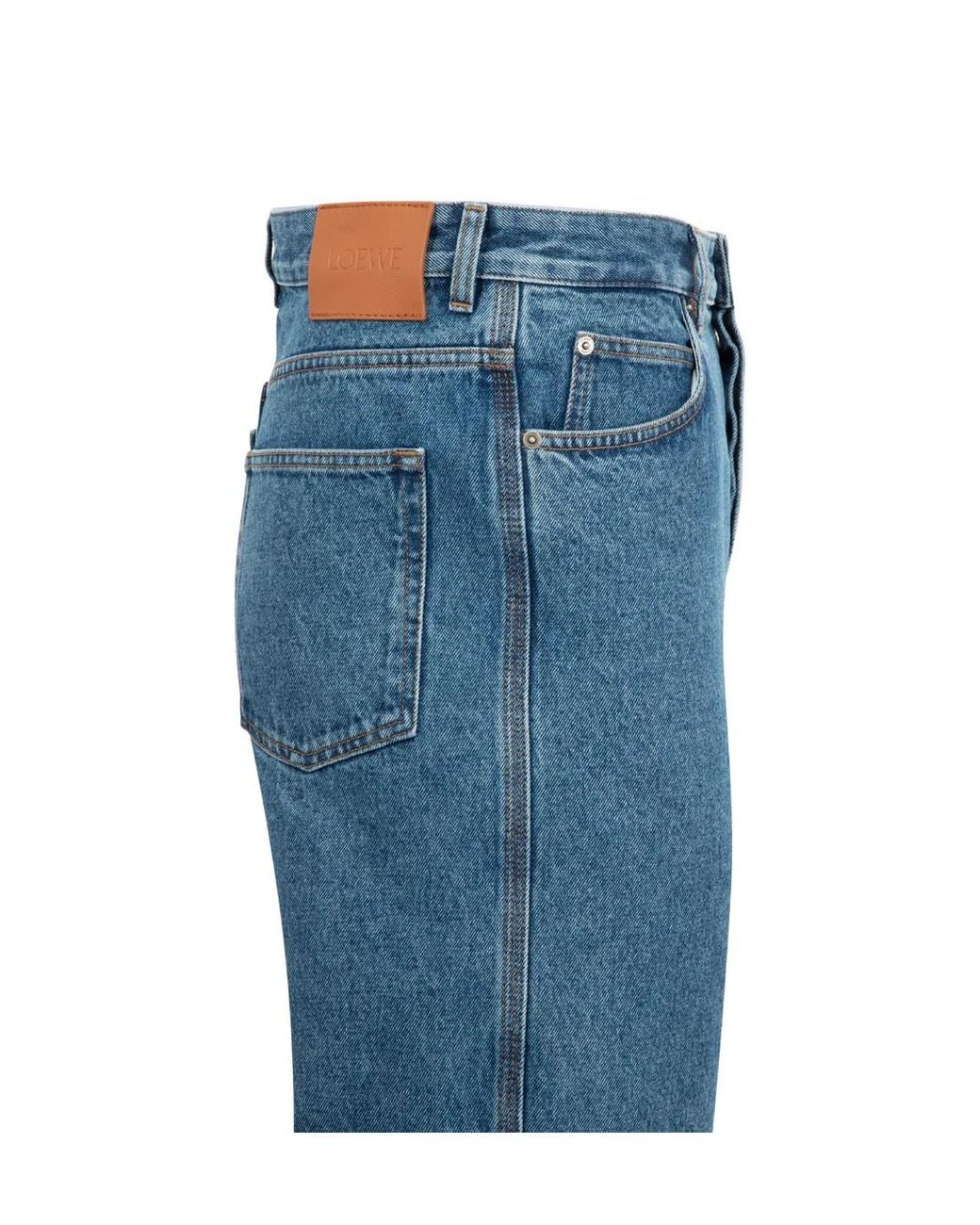 Loewe Blue Anagram Baggy Jeans for men