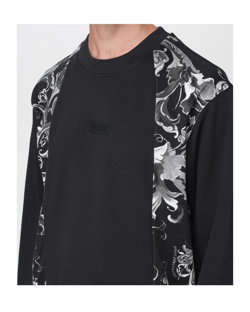 Versace Jeans Black Long-Sleeved Sweatshirt for men