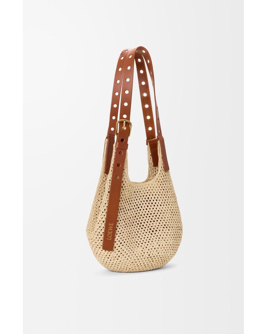 Loewe Natural Paulas Ibiza Punch Hole Shoulder Bag