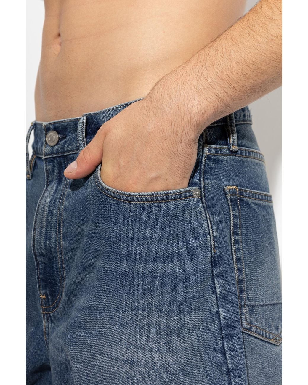 AllSaints Blue Orbit Relaxed Jeans for men