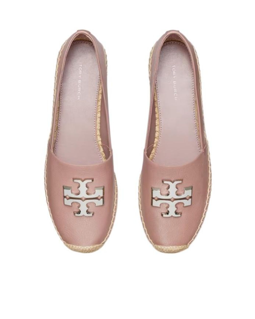 Tory Burch Brown Eleanor Logo Plaque Espadrilles
