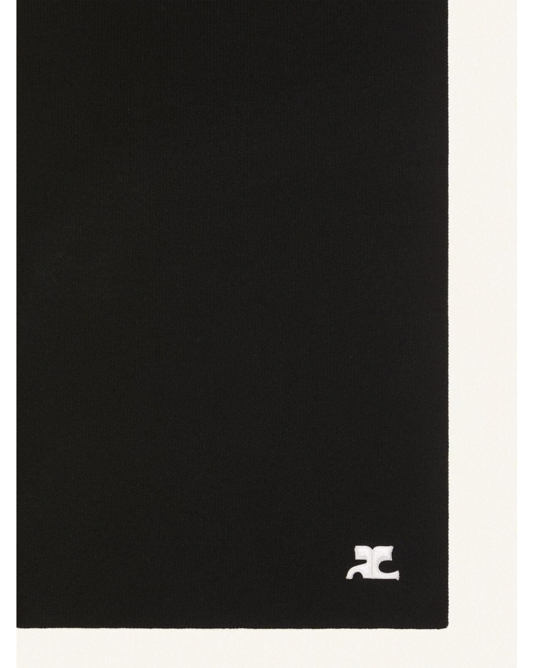 Courreges Black Ac Milano Knit Scarf