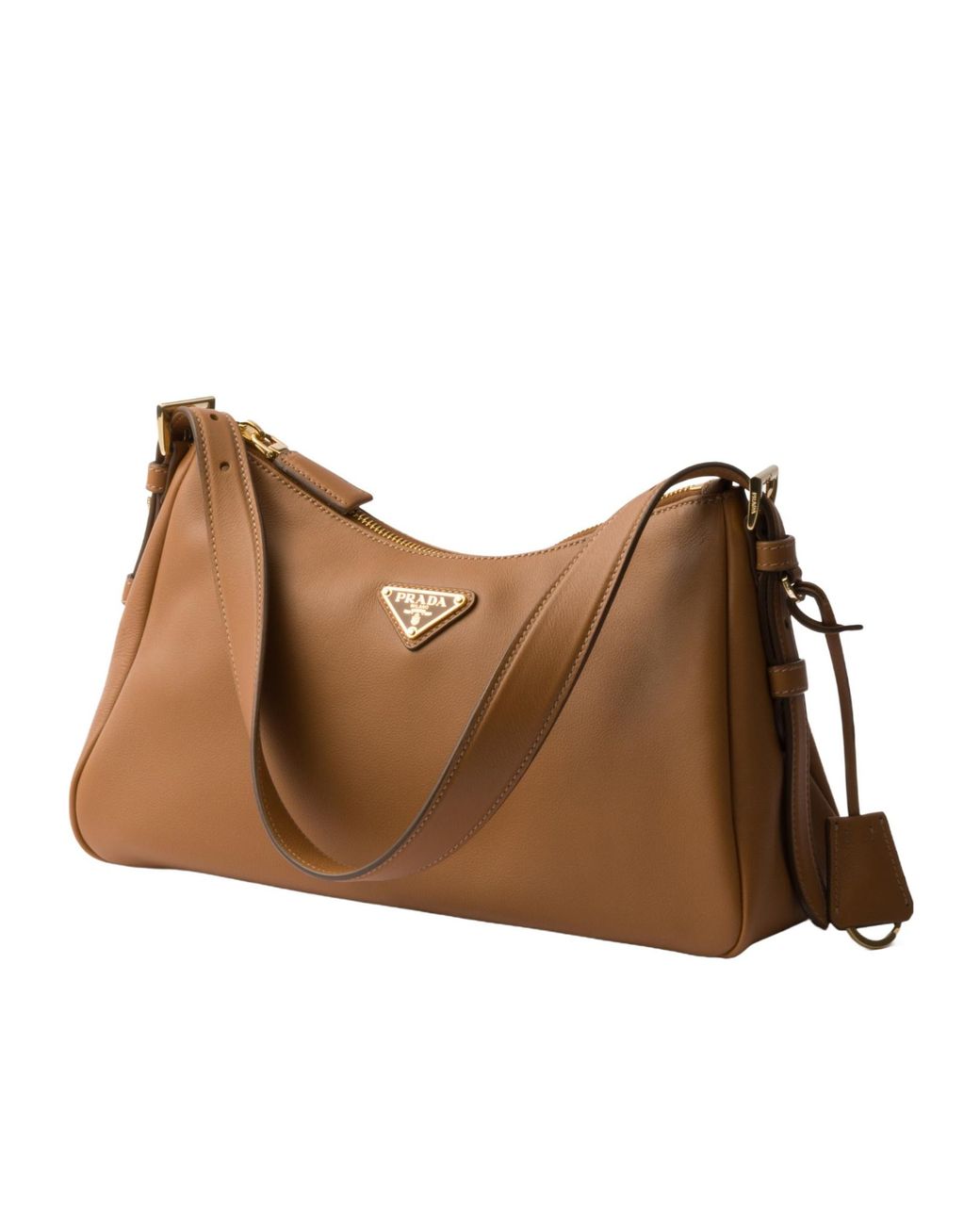 Prada Brown Aimée Zipped Medium Shoulder Bag