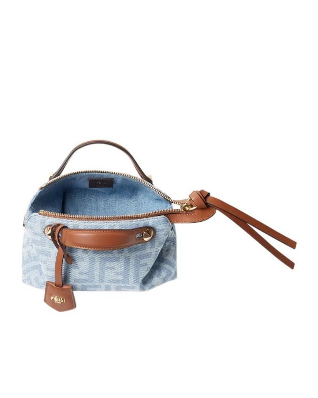 Fendi Blue By The Way Soft Mini Tote Bag
