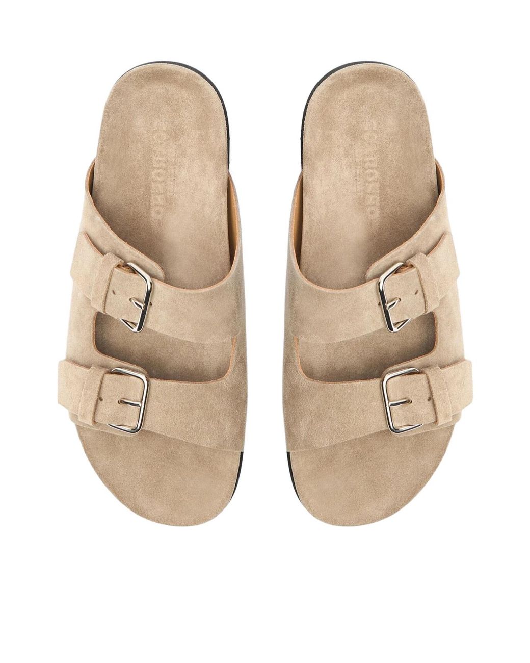 Scarosso Brown Enea Buckled Slip-On Sandals for men