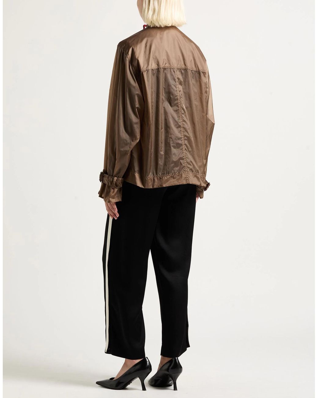 Saint Laurent Brown Bow-Tie Blouse