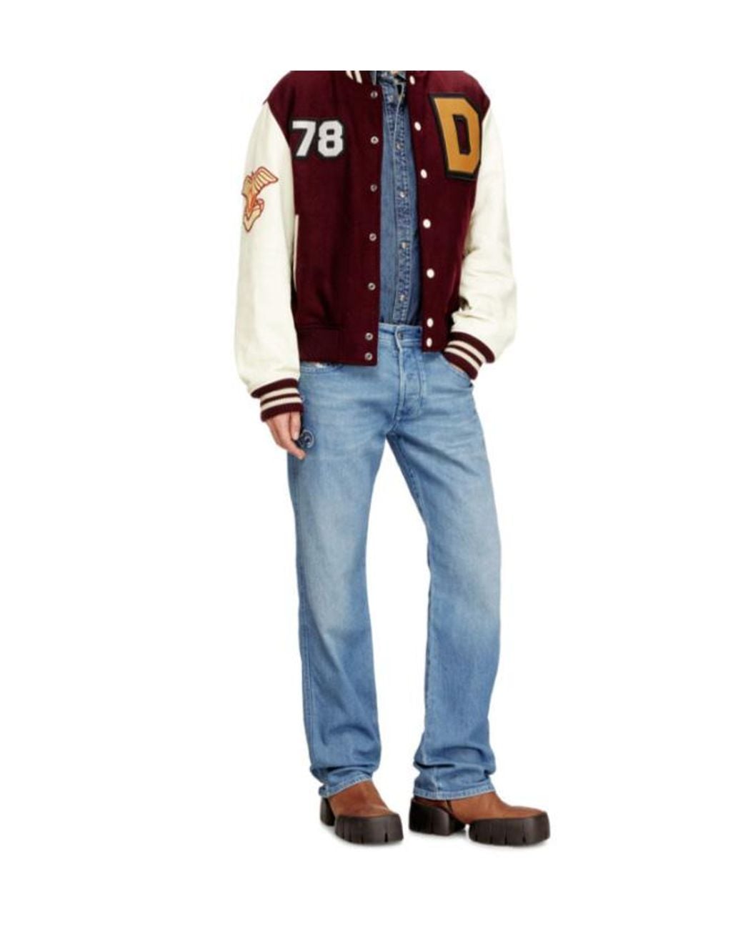 DIESEL Blue 1985 Larkee Straight Leg Jeans for men